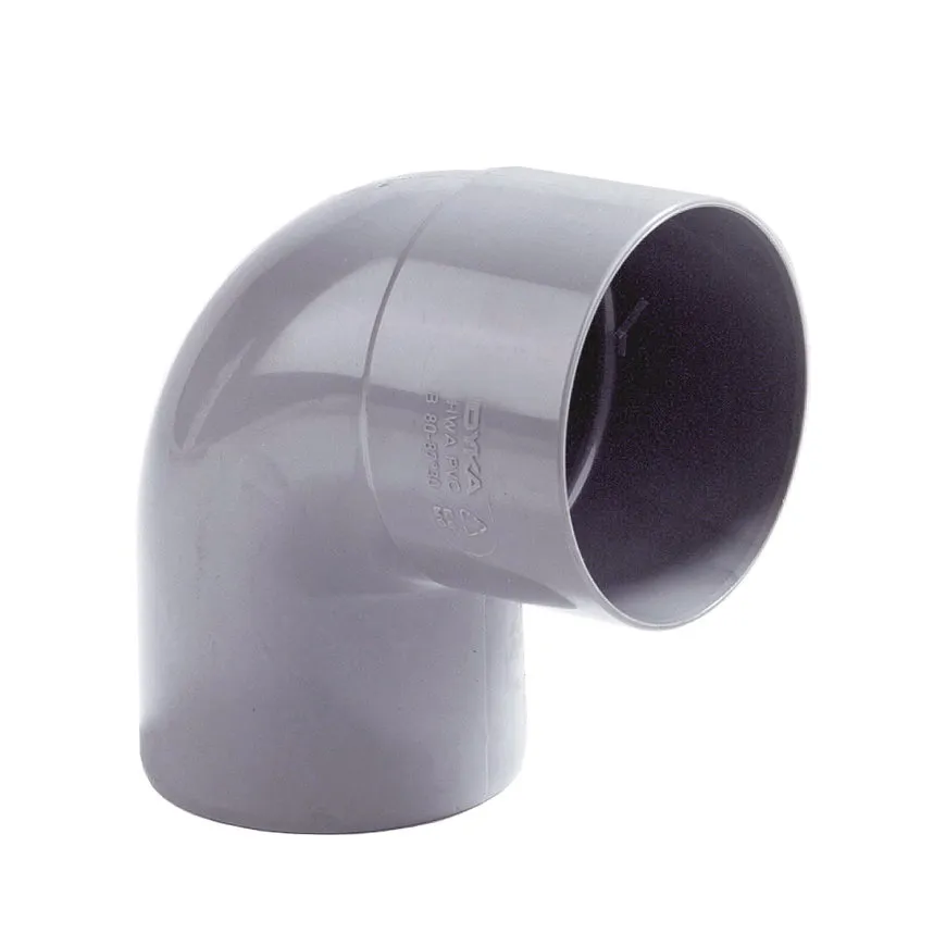 Bocht PVC 80mm rond 87.5gr mof