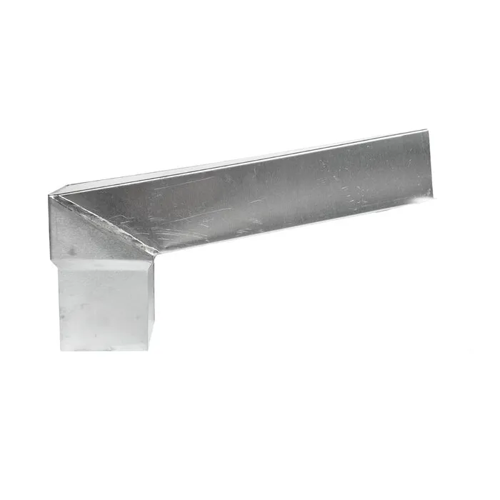 Nedzink Zinken stadsuitloop 60x80 mm naar passend in 80x80 mm vierkant - lengte 300 mm (NedZink)