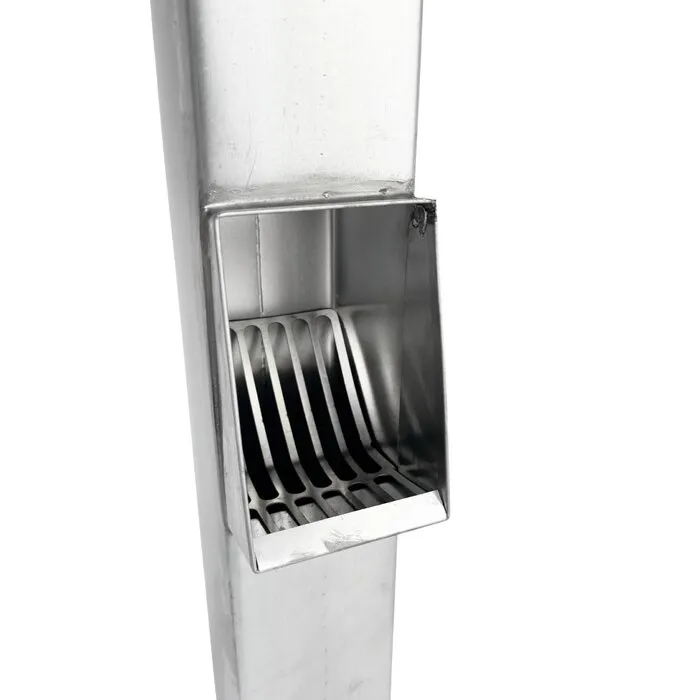 Nedzink Zinken bladafscheider 80x80 mm vierkant inclusief rooster (NedZink)