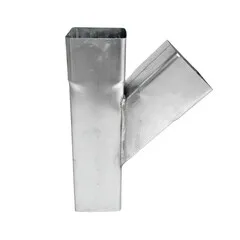 Nedzink Zinken T-stuk 80x80 mm vierkant 45 graden (NedZink)