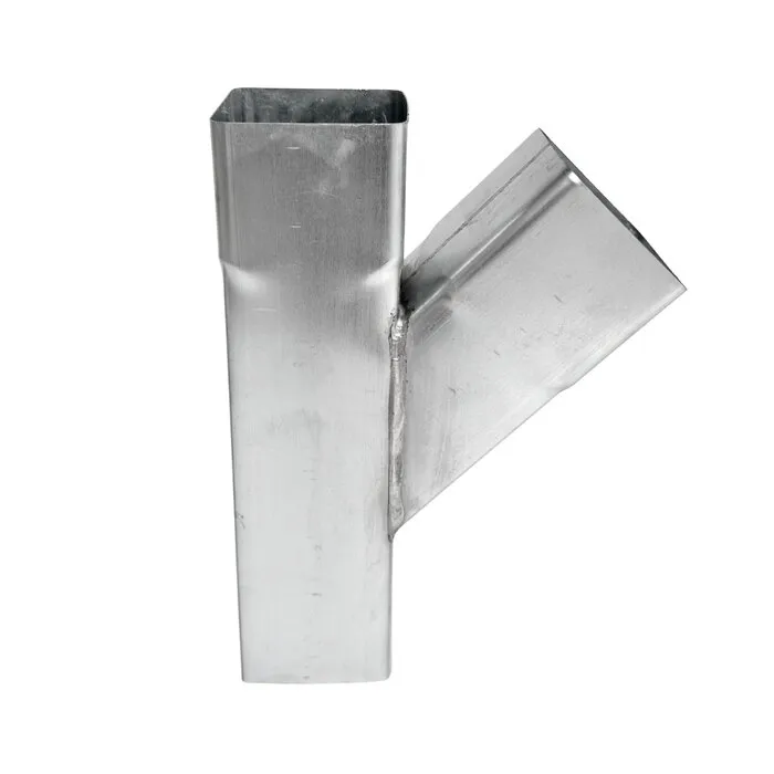 Nedzink Zinken T-stuk 80x80 mm vierkant 45 graden (NedZink)