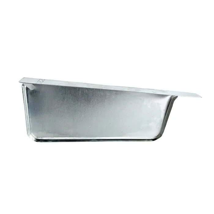 Nedzink Kopschot zonder kraal rechts / Separatieschot bakgoot B37 links