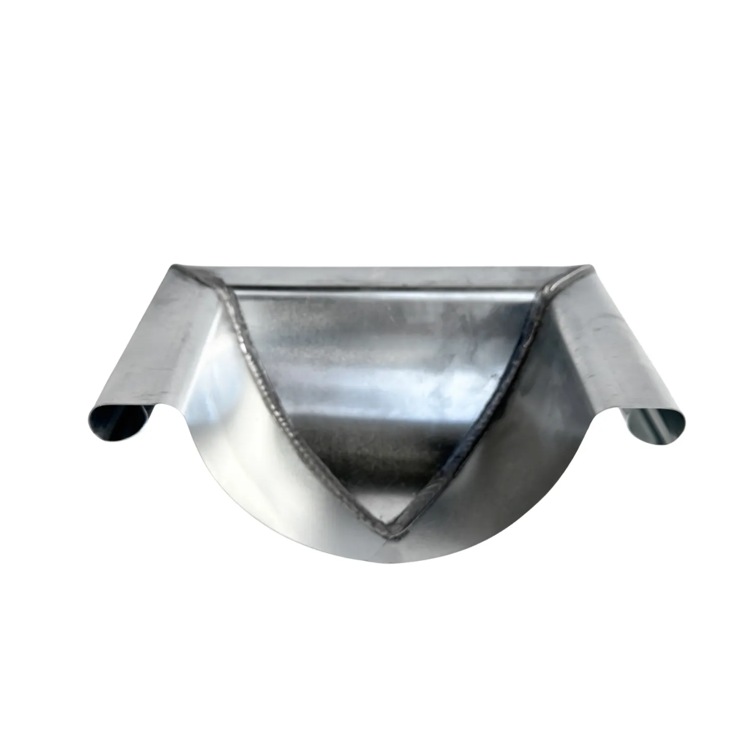 Nedzink Kopschot mastgoot M44 met kraal. halfrond bolvormig. links & rechts te monteren