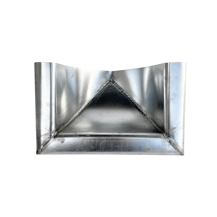 Nedzink Kopschot mastgoot M44 met kraal. halfrond bolvormig. links & rechts te monteren