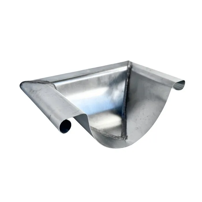 Nedzink Kopschot mastgoot M44 met kraal. halfrond bolvormig. links & rechts te monteren