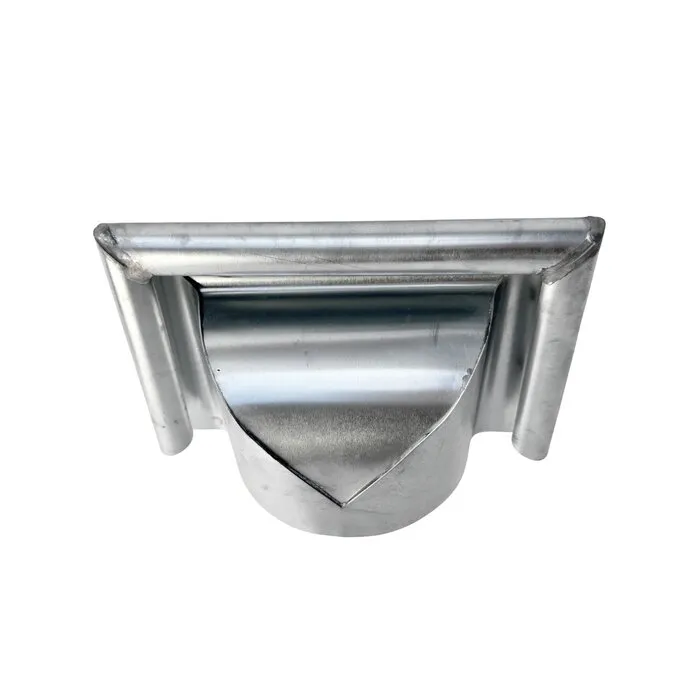 Nedzink Kopschot mastgoot M30 met kraal. halfrond bolvormig. links & rechts te monteren