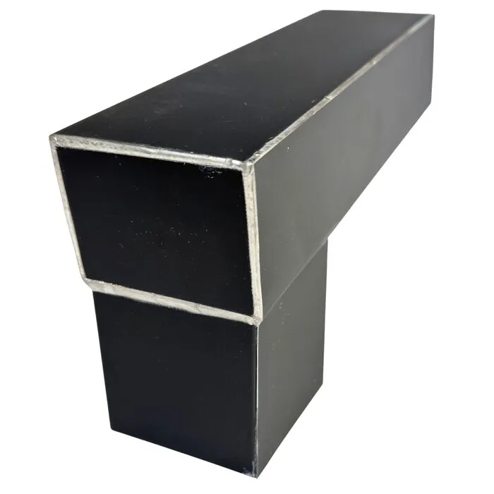 Nedzink Zinken stadsuitloop 60x100 mm naar 78x78 mm vierkant zwart Noir (NedZink)