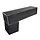 Zinken stadsuitloop 60x100 mm naar 78x78 mm vierkant zwart Noir (NedZink)