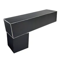 Nedzink Zinken stadsuitloop 60x80 mm naar 78x78 mm vierkant zwart Noir (NedZink)