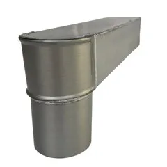 Nedzink Zinken stadsuitloop 60x80 mm naar 80 mm rond grijs Nova - 330 mm lang (NedZink)