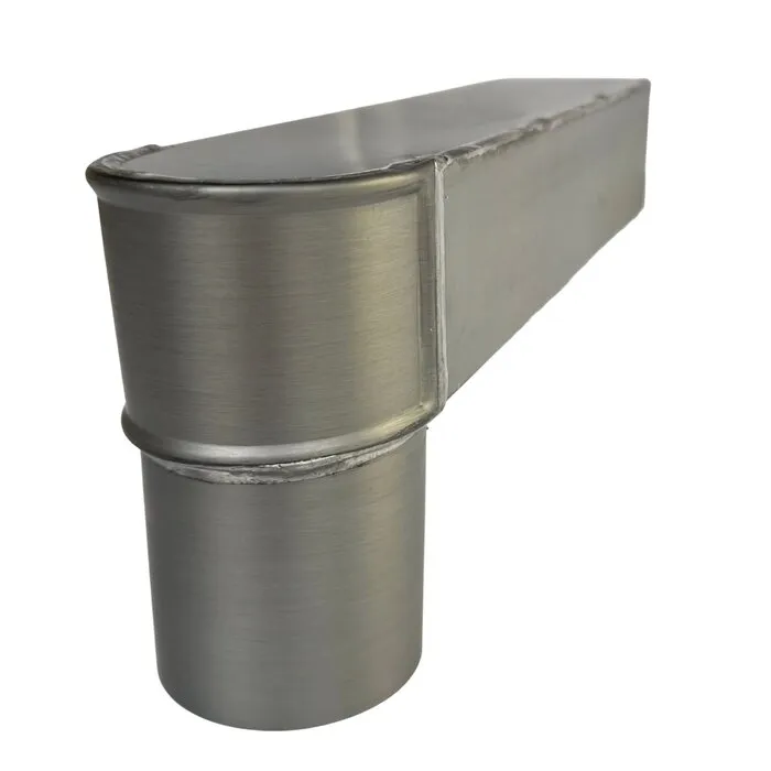 Nedzink Zinken stadsuitloop 60x80 mm naar 80 mm rond grijs Nova - 330 mm lang (NedZink)