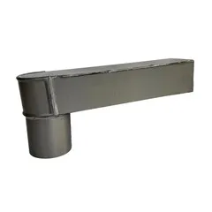 Nedzink Zinken stadsuitloop 60x80 mm naar 80 mm rond grijs Nova - 330 mm lang (NedZink)