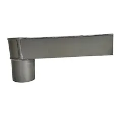 Nedzink Zinken stadsuitloop 60x80 mm naar 80 mm rond grijs Nova - 330 mm lang (NedZink)
