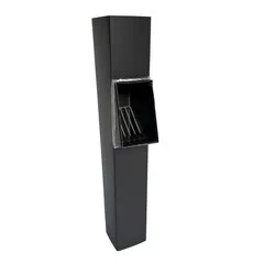 Nedzink Zinken bladafscheider 80x80 mm vierkant zwart Noir inclusief rooster (NedZink)