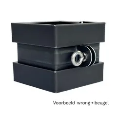 Nedzink Zinken wrong 80x80 mm zwart Noir (NedZink)