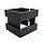 Zinken wrong 80x80 mm zwart Noir (NedZink)