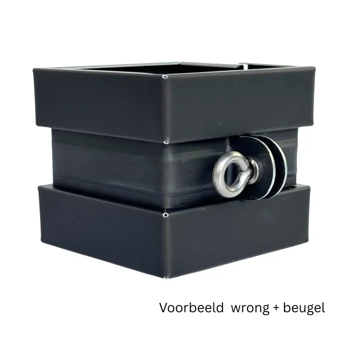 Nedzink Scharnierpijpbeugel 80x80 mm M80 - Noir antraciet/zwart