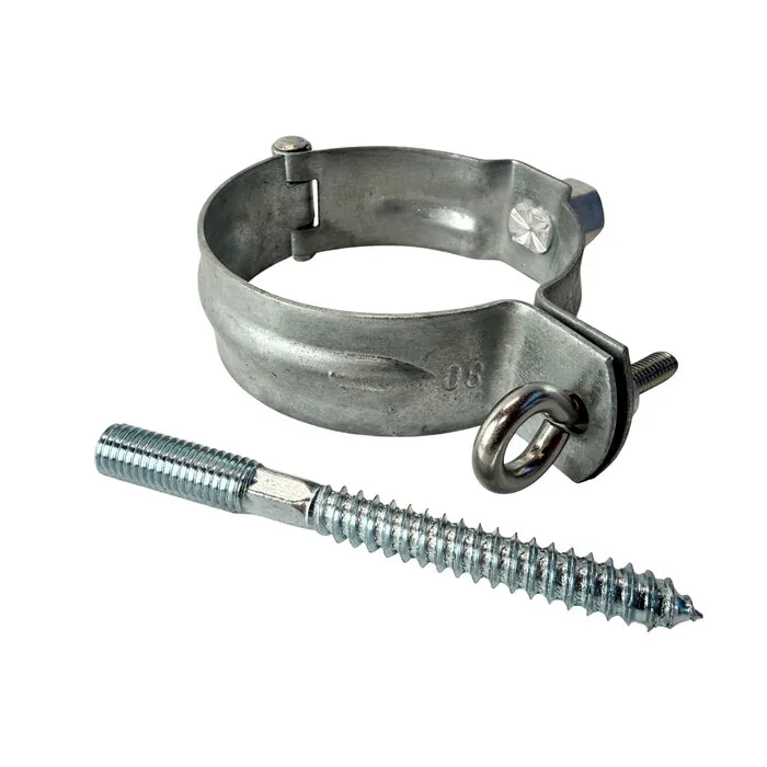 Scharnierbeugel gegalv. 80mm M8/M10 met schroefpen 100 mm - SET