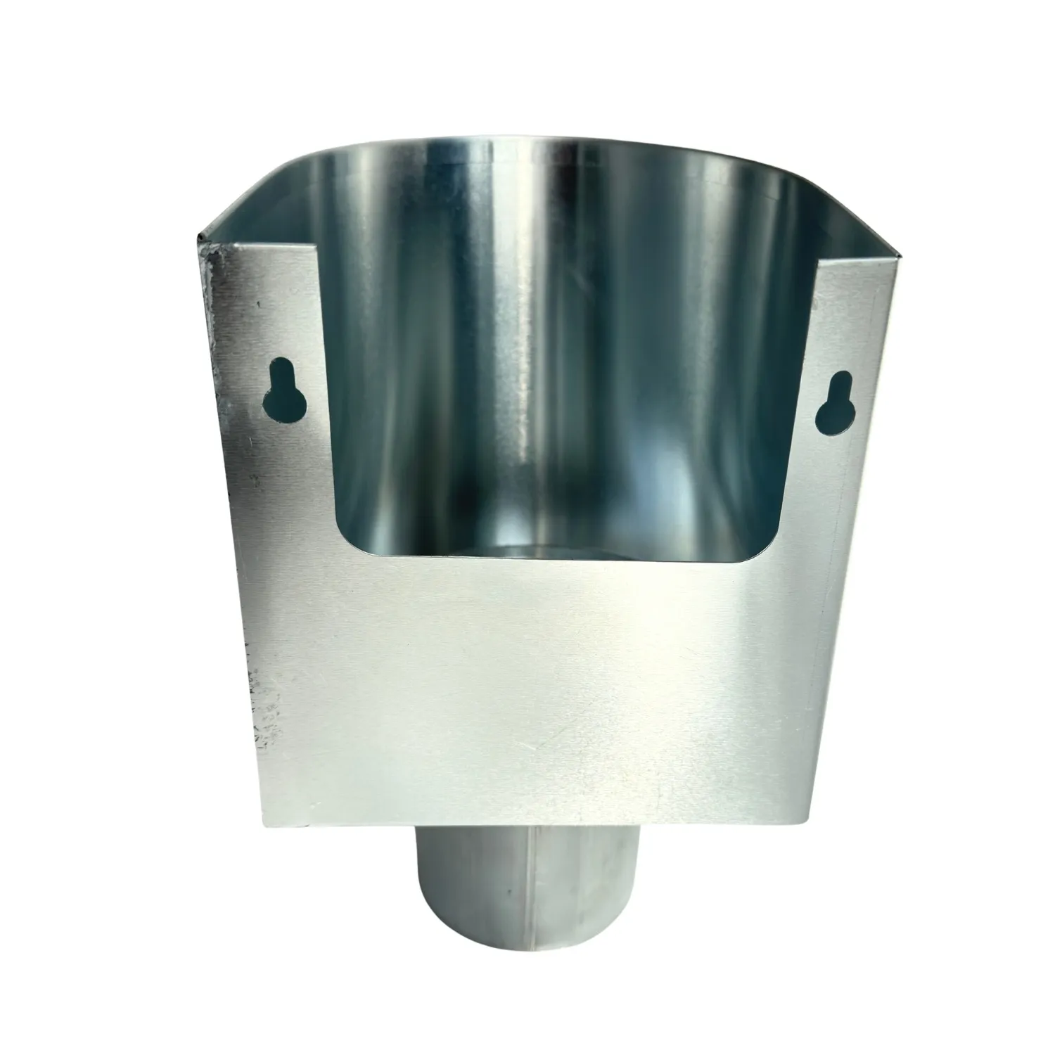 Nedzink Vergaarbak zink 80mm rond Mini met uitsparing - Nedzink