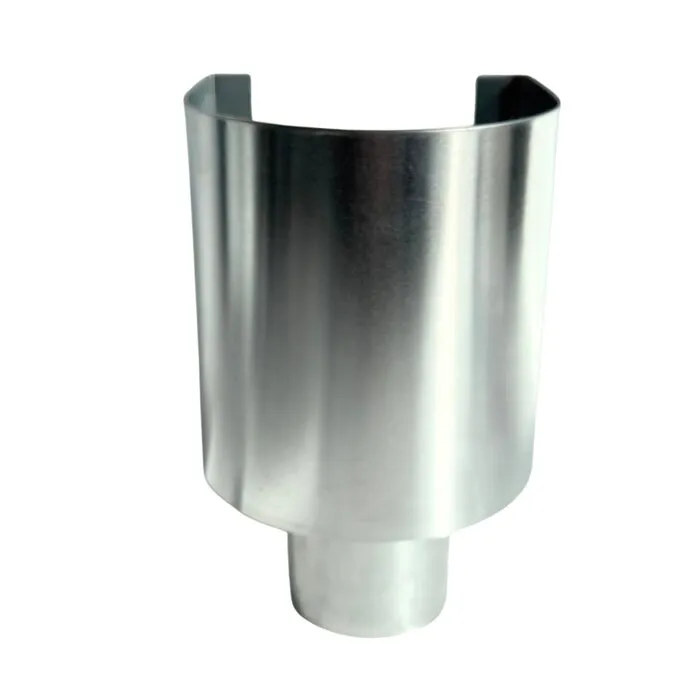 Nedzink Vergaarbak zink 80mm rond Mini met uitsparing - Nedzink