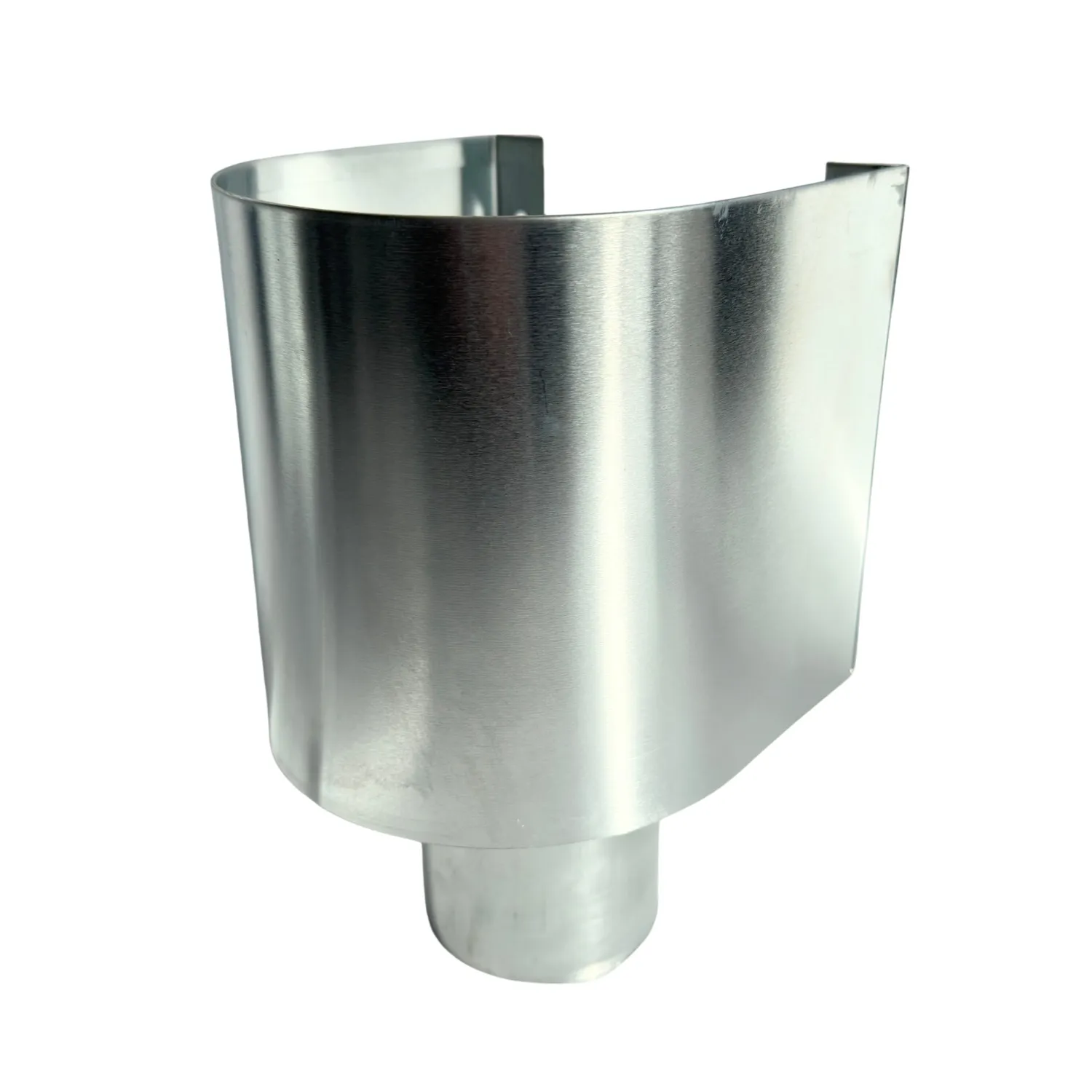 Nedzink Vergaarbak zink 80mm rond Mini met uitsparing - Nedzink