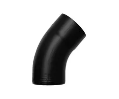 Grömo Bocht aluminium 40gr 80 mm Ral-9005 fijnstructuur