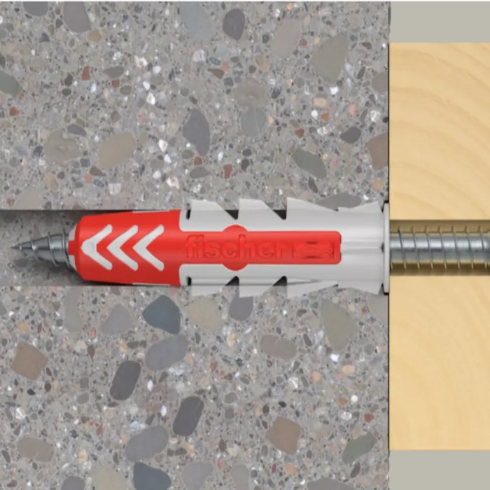 Plug Fischer duo power 10x50mm t.b.v. Schroefstift RVS 70mm