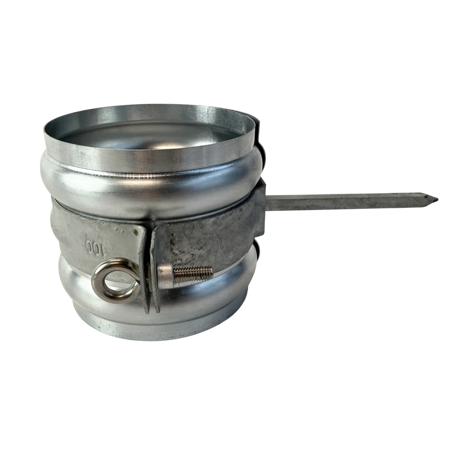 Nedzink Gegalvaniseerde scharnierpenbeugel 100 mm rond - standaard, t.b.v. wrong