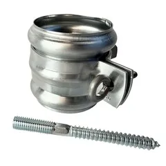 Huismerk Zinken regenpijpbeugels 60 mm M10 - set met montage-opties