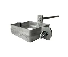 Scharnierpenbeugel 80x80 vierkant gegalv.