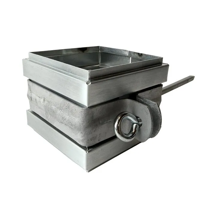 Scharnierpenbeugel 80x80 vierkant gegalv.