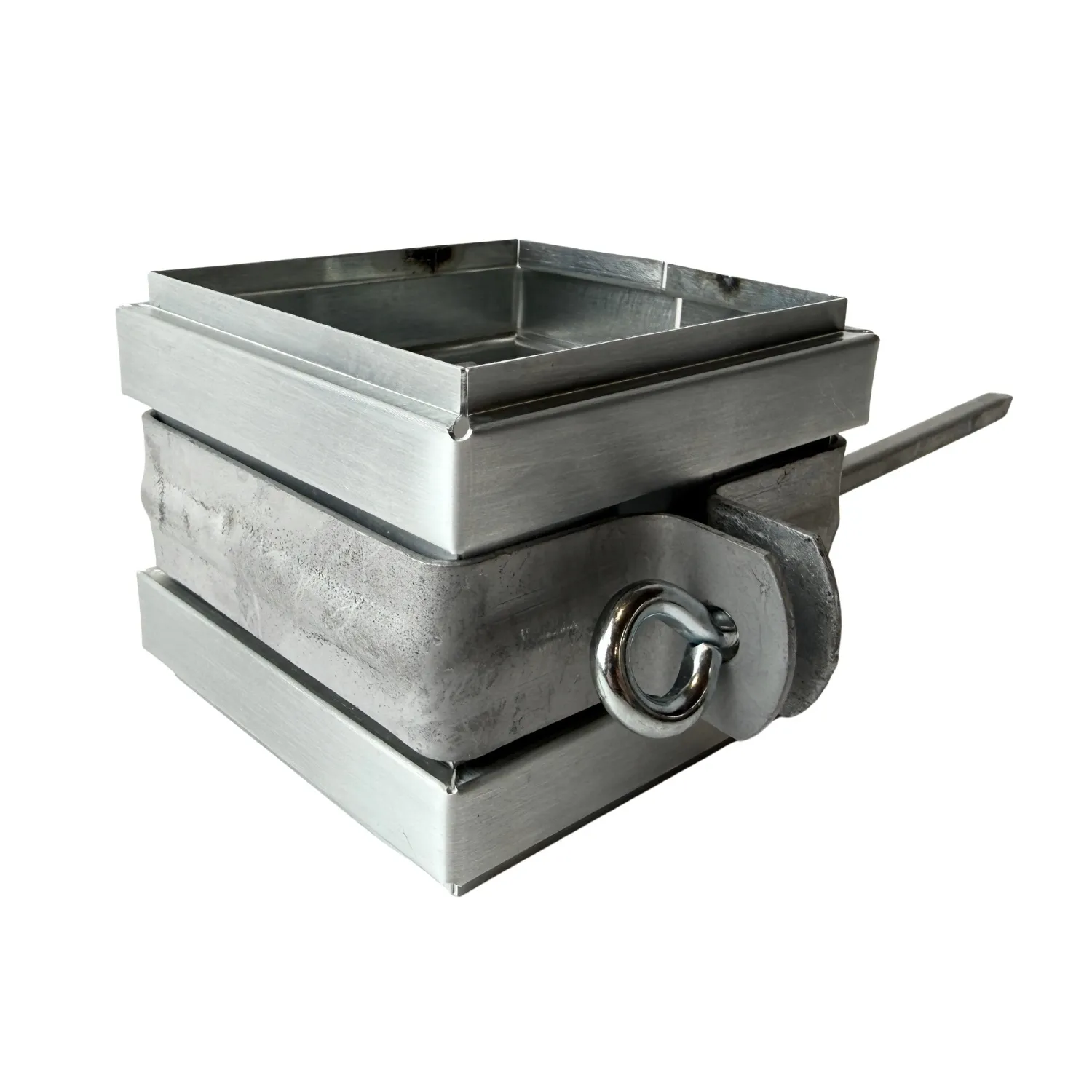 Scharnierpenbeugel 80x80 vierkant gegalv.