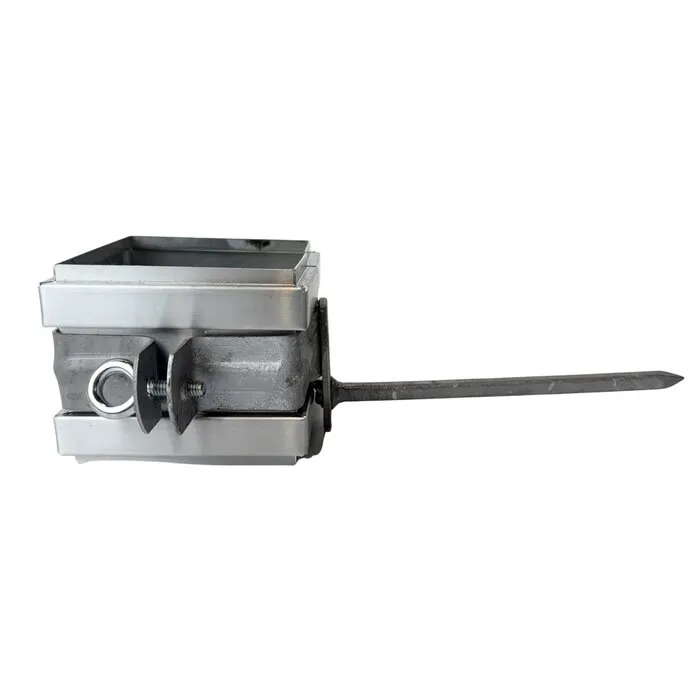 Scharnierpenbeugel 80x80 vierkant gegalv.