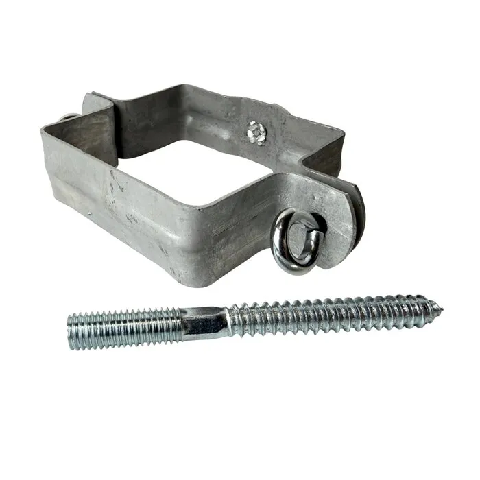Vierkanten gegalv. 80x80 mm regenpijpbeugel. M10 + schroefpen 100 mm - SET