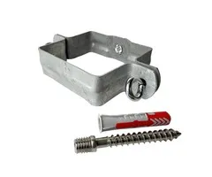 Vierkanten gegalv. 80x80 mm regenpijpbeugel. M10 + schroefpen 100 mm - SET