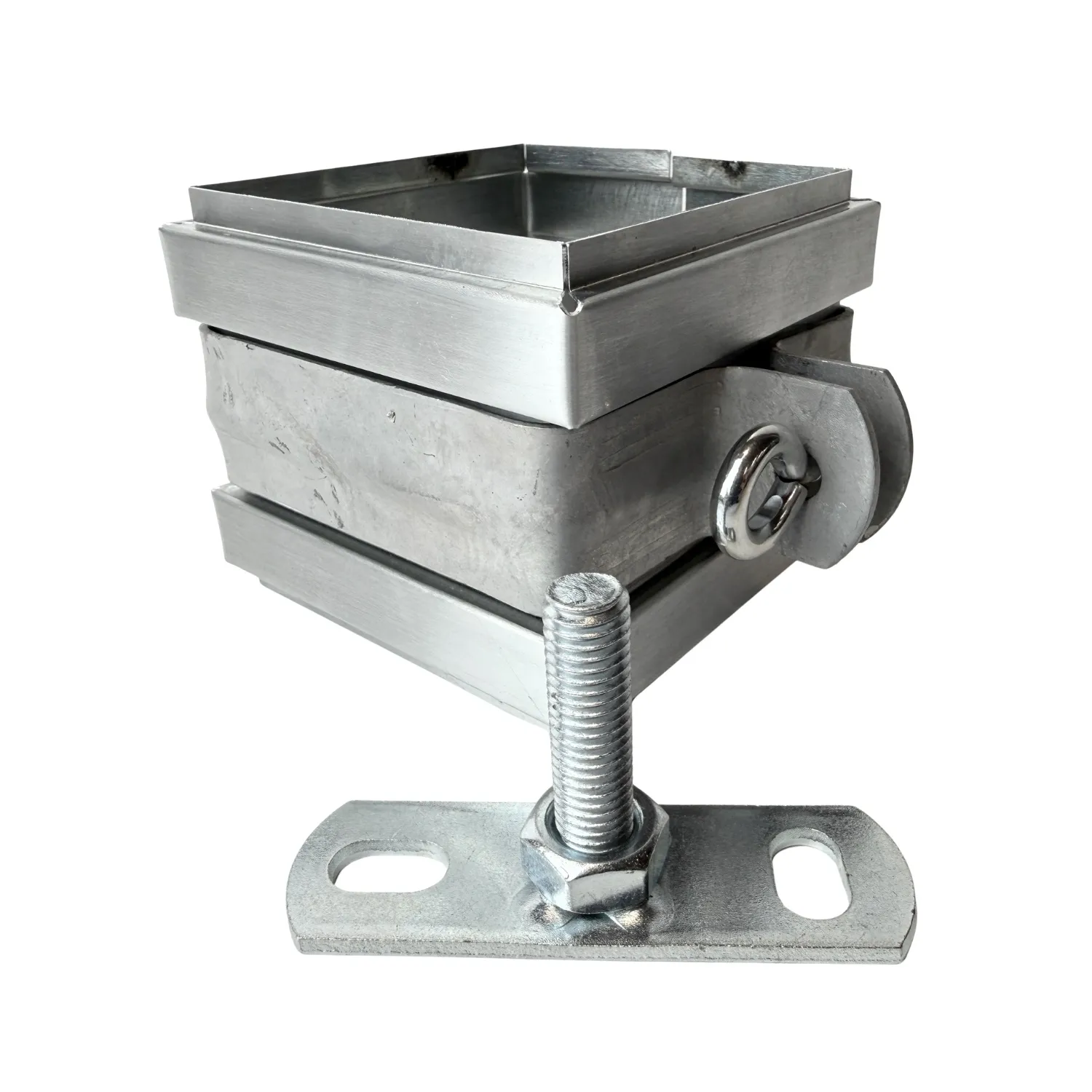 Vierkanten gegalv. 80x80 mm regenpijpbeugel. M10 + schroefpen 100 mm - SET