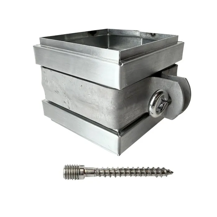 Vierkanten gegalv. 80x80 mm regenpijpbeugel. M10 + schroefpen 100 mm - SET