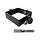 Zinken beugelset 80x80 mm vierkant M10 zwart Noir (NedZink)