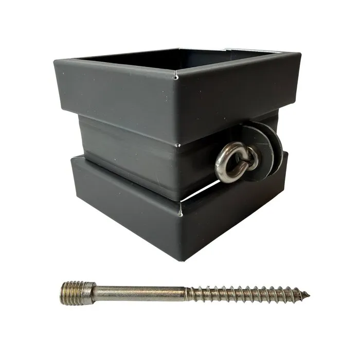 Nedzink Beugel SET 80x80 mm M10 - Noir antraciet/zwart