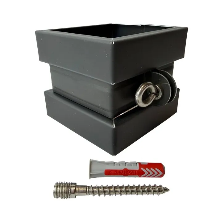 Nedzink Beugel SET 80x80 mm M10 - Noir antraciet/zwart