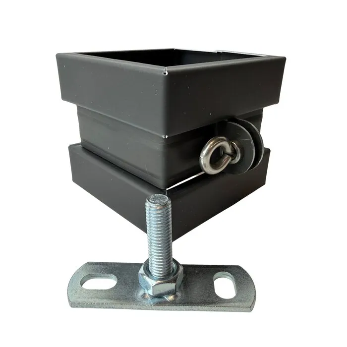 Nedzink Zinken beugelset 80x80 mm vierkant M10 zwart Noir (NedZink)