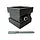 Zinken beugelset 80x80 mm vierkant M10 zwart Noir (NedZink)