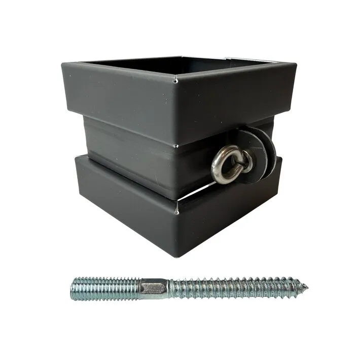 Nedzink Beugel SET 80x80 mm M10 - Noir antraciet/zwart