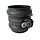 Gegalvaniseerde scharnierpijpbeugelset 80 mm M8/M10 zwart Noir (NedZink)
