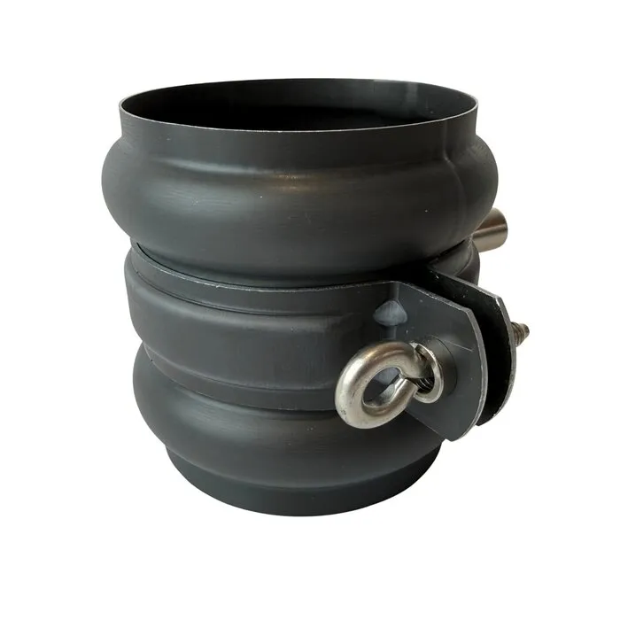 Nedzink Gegalvaniseerde scharnierpijpbeugelset 80 mm M8/M10 zwart Noir (NedZink)