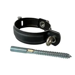 Nedzink Gegalvaniseerde scharnierpijpbeugelset 80 mm M8/M10 zwart Noir (NedZink)