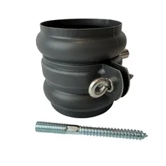 Nedzink Gegalvaniseerde scharnierpijpbeugelset 80 mm M8/M10 zwart Noir (NedZink)