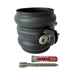 Nedzink Gegalvaniseerde scharnierpijpbeugelset 80 mm M8/M10 zwart Noir (NedZink)