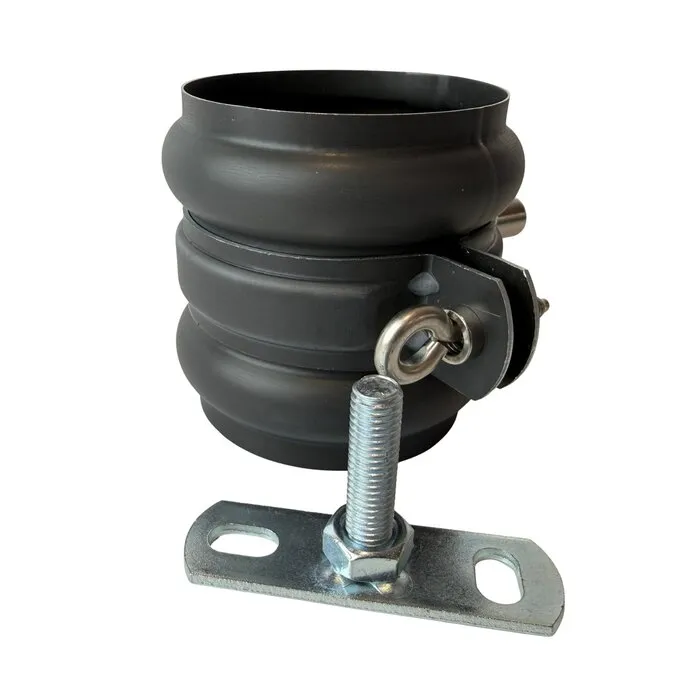 Nedzink Gegalvaniseerde scharnierpijpbeugelset 80 mm M8/M10 zwart Noir (NedZink)