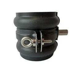 Nedzink Gegalvaniseerde scharnierpijpbeugelset 80 mm M8/M10 zwart Noir (NedZink)